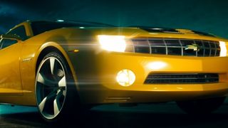 Bumblebee shows off his new look in the 2007 movie Transformers