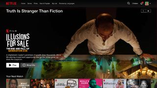 Screengrab displaying the “Truth is Stranger Than Fiction” category on Netflix