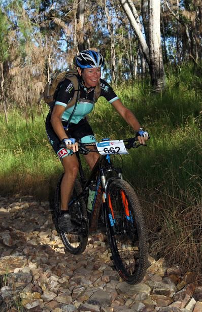 Atherton rider Leasie Feelderhof on her way to second in the super masters
