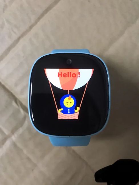 Leaked image of a blue kids' Fitbit smartwatch