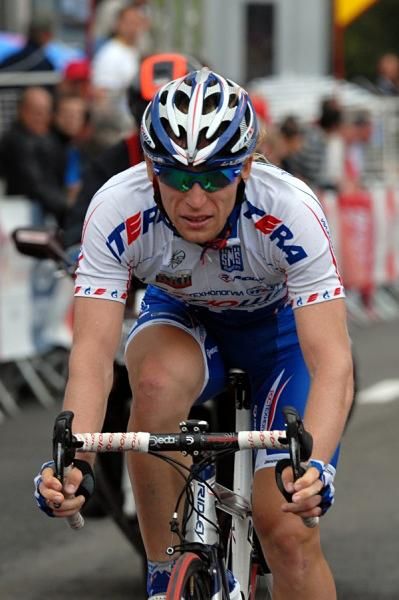 Pavel Brutt (Katusha) not happy with second.