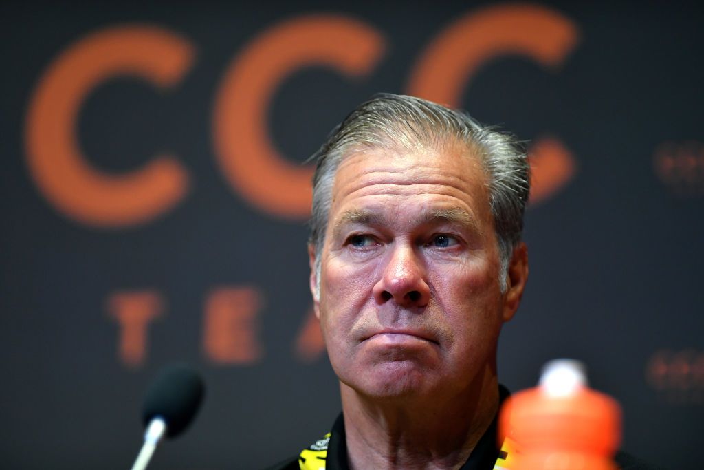 CCC Team manager Jim Ochowicz at the pre-race press conference