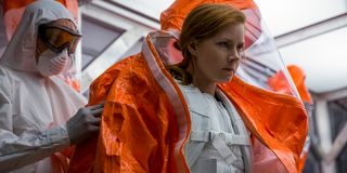 Amy Adams Arrival Puts On Her Containment Suit