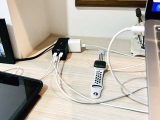 Baseus Powerstrip Fast Charger In Use