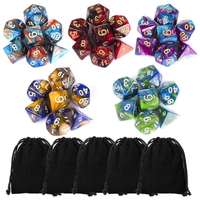 Polyhedral dice bundle (5 sets) with pouches $20