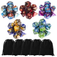 Polyhedral dice bundle (5 sets) with pouches$20$9.99 at Amazon