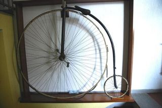 This high-wheel bicycle was one of the first produced by Edoardo Bianchi more than 120 years ago