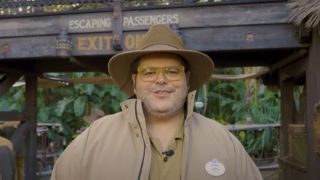 Josh Gad dressed as Jungle Cruise skipper