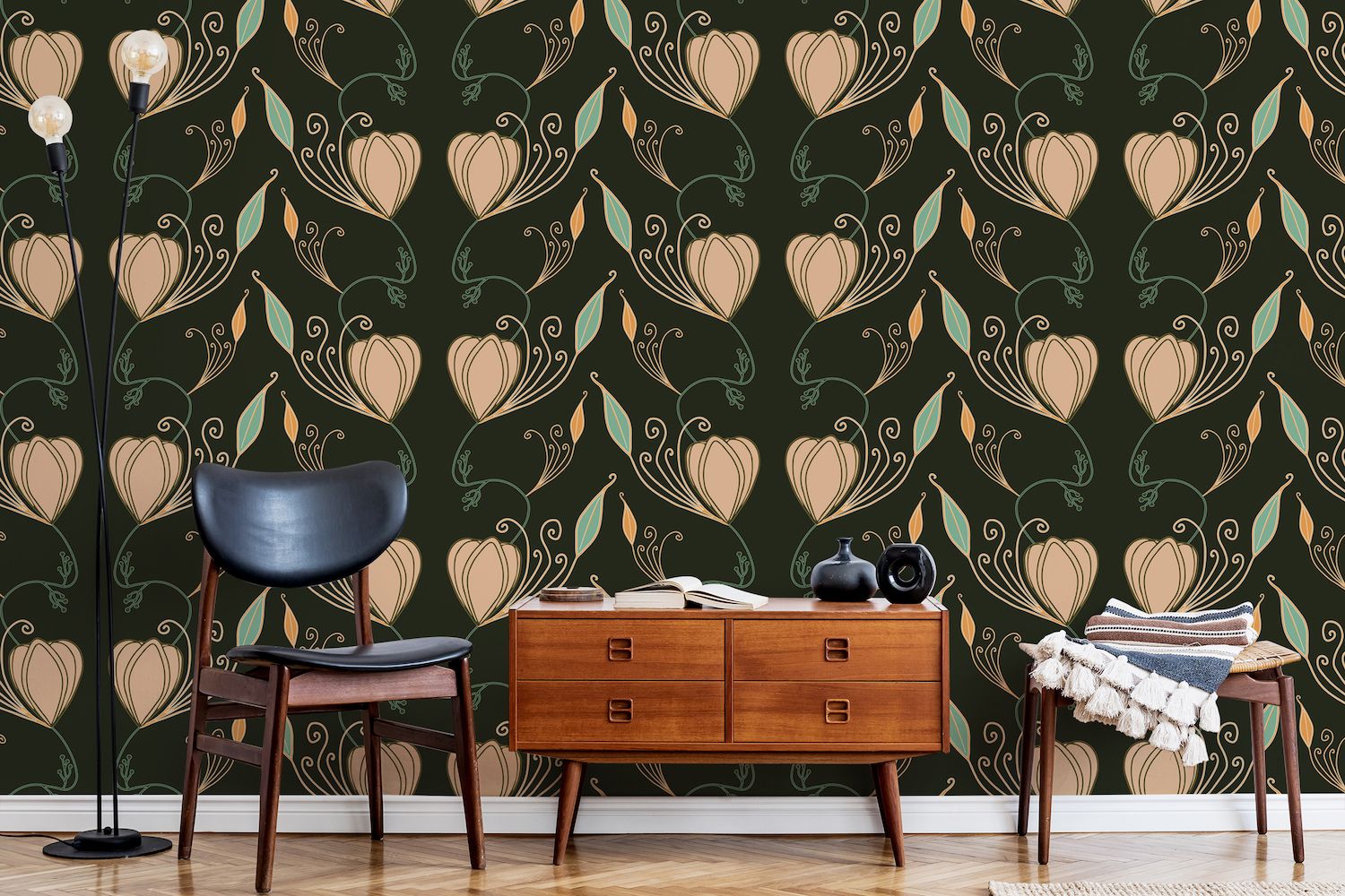 How to wallpaper a statement wall Livingetc