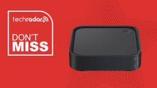 Samsung SmartThings Station on a red background