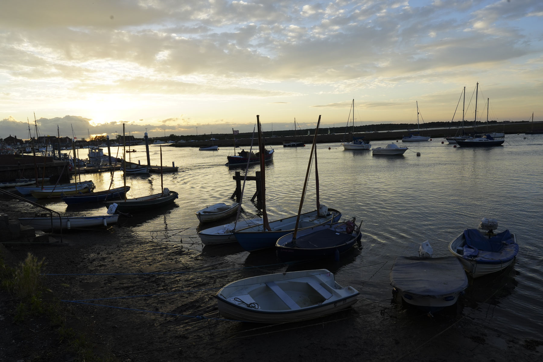boats on the water at last light, captured with the Sony A7C II full-frame mirrorless camera