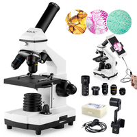 kit dexpérimentation Biologique pour la Science et léducation pour lobservation en Laboratoire des cellules biologiques Pink Vogvigo Microscope numérique USB 2000x avec écran de 5 Pouces 