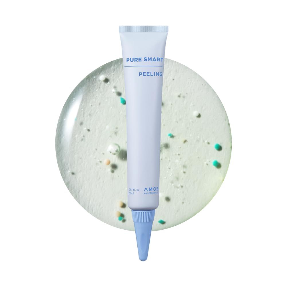 Amos Professional Pure Smart Peeling L Scalp Treatment for Oily & Flaky Scalp L Deep Cleansing, Scalp Exfoliator L 0.67 Fl. Oz. X 4ea