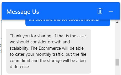 A screenshot of a conversation with support