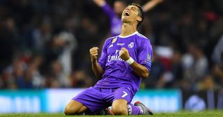 Cristiano Ronaldo, target for Bayern Munich, according to one report, celerbrates victory after the UEFA Champions League Final between Juventus and Real Madrid at National Stadium of Wales on June 3, 2017 in Cardiff, Wales.
