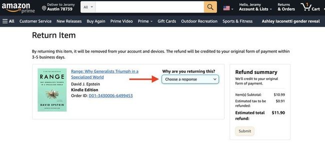 how to get a refund on amazon kindle book