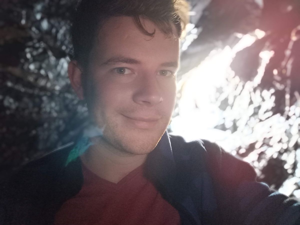 A selfie shot on the front-facing camera