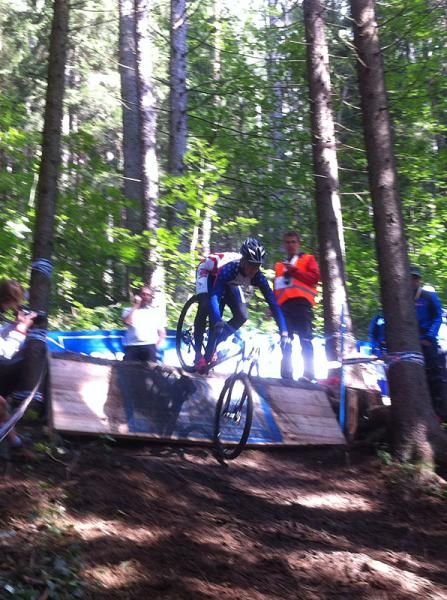 Russell Finsterwald (United States) goes over a steep drop