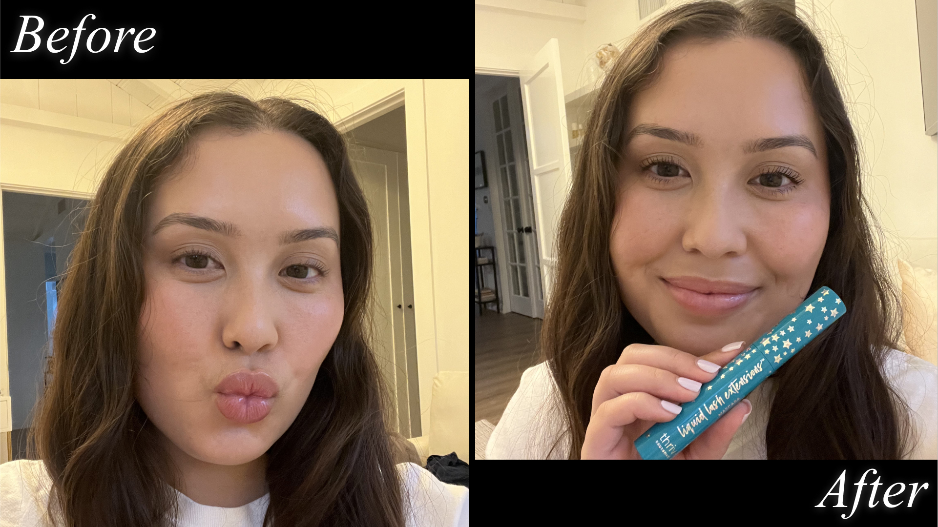 Catharine Malzahn testing Thrive Causemetics Liquid Lash Extensions Mascara