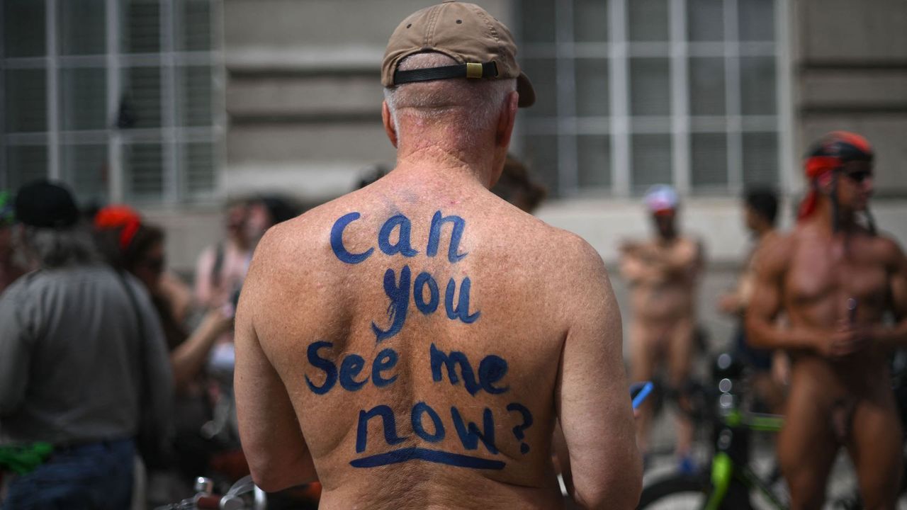 World Naked Bike Ride participants