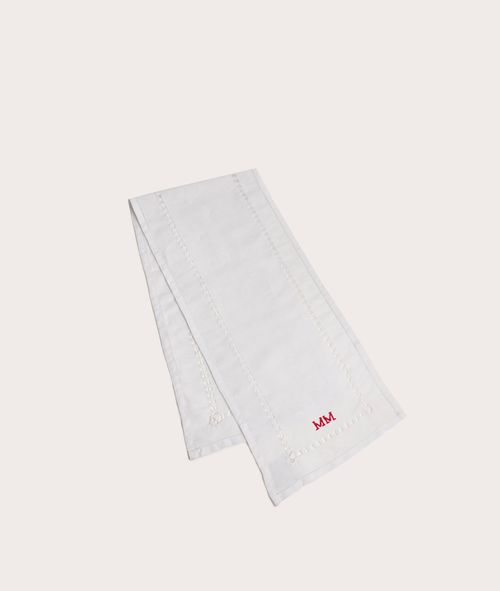 Personalized Table Runner, &Aacute; Jour Stitch