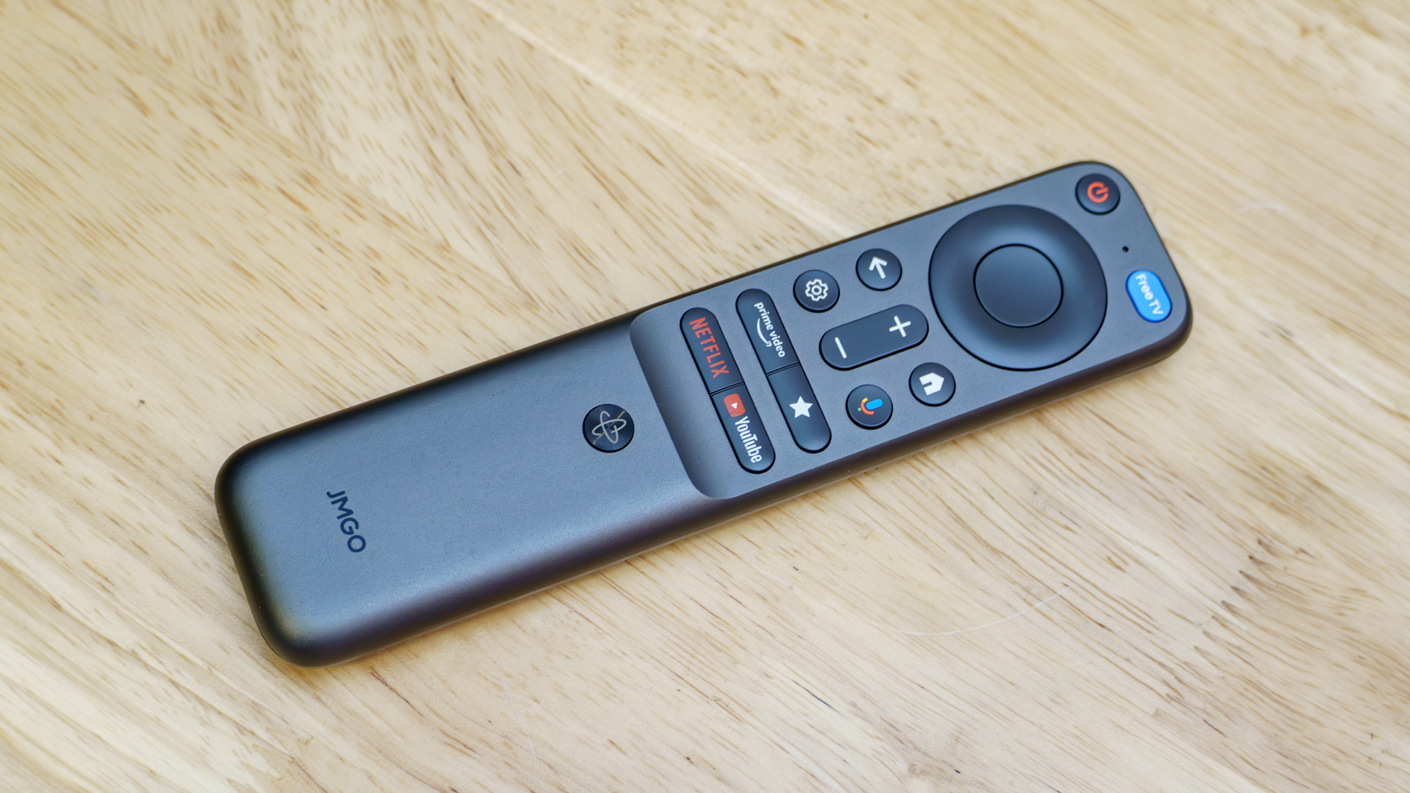 The remote for a JMGO N3 Ultimate projector