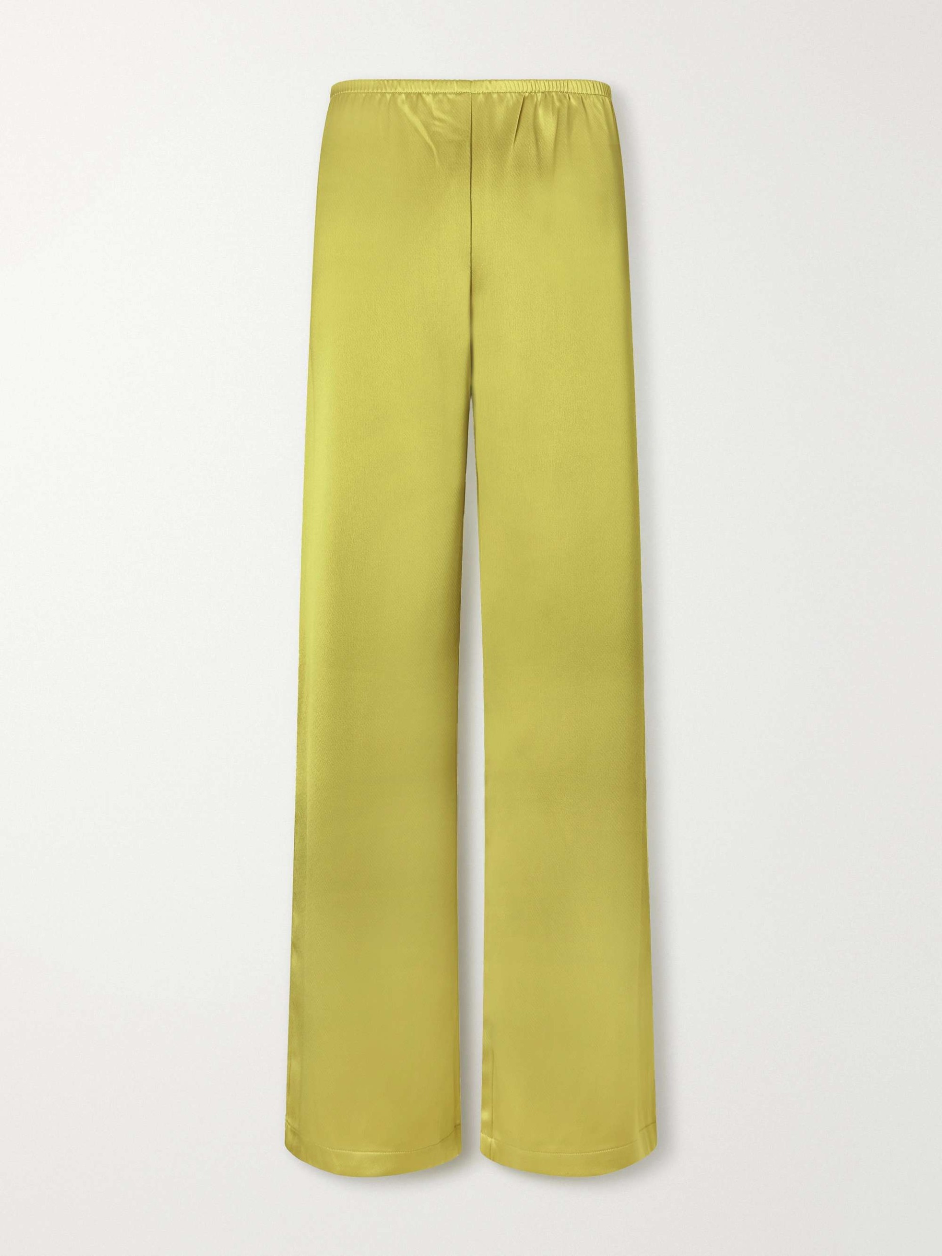Barb Satin Wide-Leg Pants