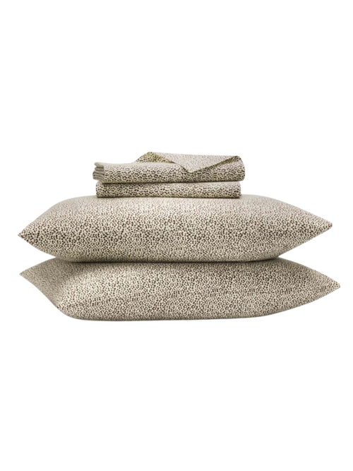 Classic Percale Core Sheet Set in Bitter Chocolate Etched Dot