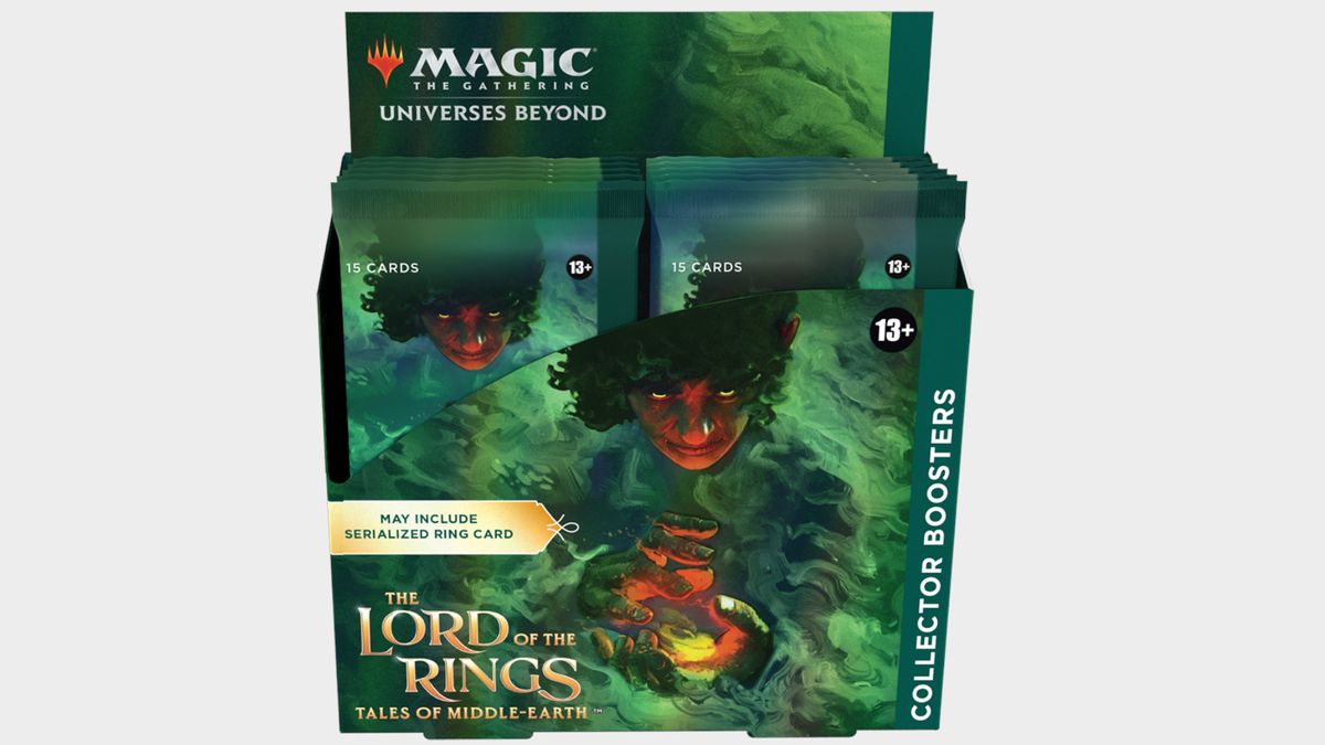 The Lord of the Rings: Tales of Middle-earth product boxes on plain backgrounds