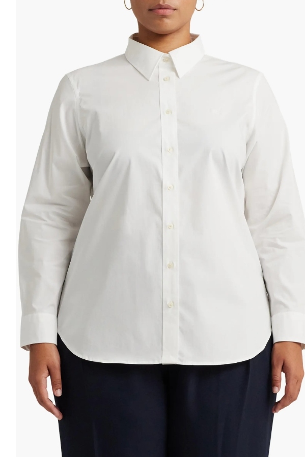 Lauren Ralph Lauren, No-Iron Stretch Cotton Shirt