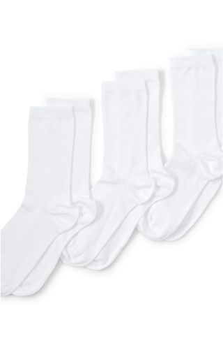 3-Pack Seamless Toe Solid Crew Socks