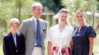 Prince Edward, wife Sophie Wessex and their two children pose together