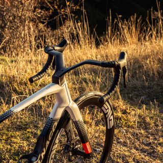 The front end of the Colnago Y1RS bike