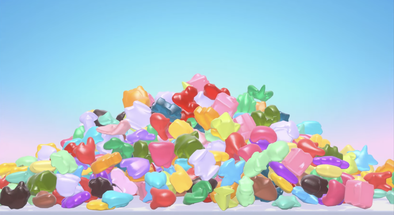 Gummies piled up