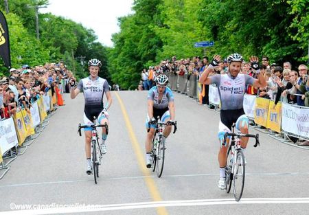 A trifecta for Spidertech as Tuft crosses the line to take his first ever road national championship.