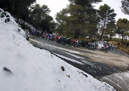 Inclement weather forced the Tour Tour Méditerranéen organisation to alter the parcours for stage 4, removing the traditional finish on Mt Faron.