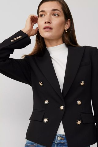 Ann Taylor Petite Button Fitted Blazer