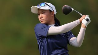 Chun-wei Wu takes a shot at the Women's Amateur Asia-Pacific Championship