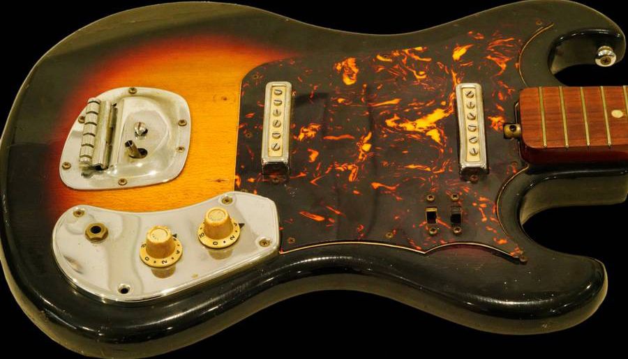 A rare, brand-less guitar once played by Jimi Hendrix.