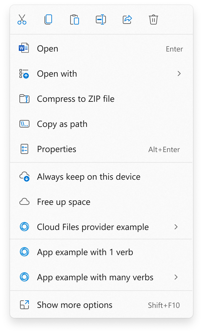 Windows 11 context menu