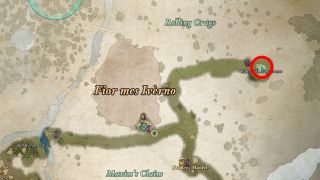 Avowed Totem of Defiance locations - A map showing the location of the Idol of Violent Rebellion in the Ranger Headquarters.