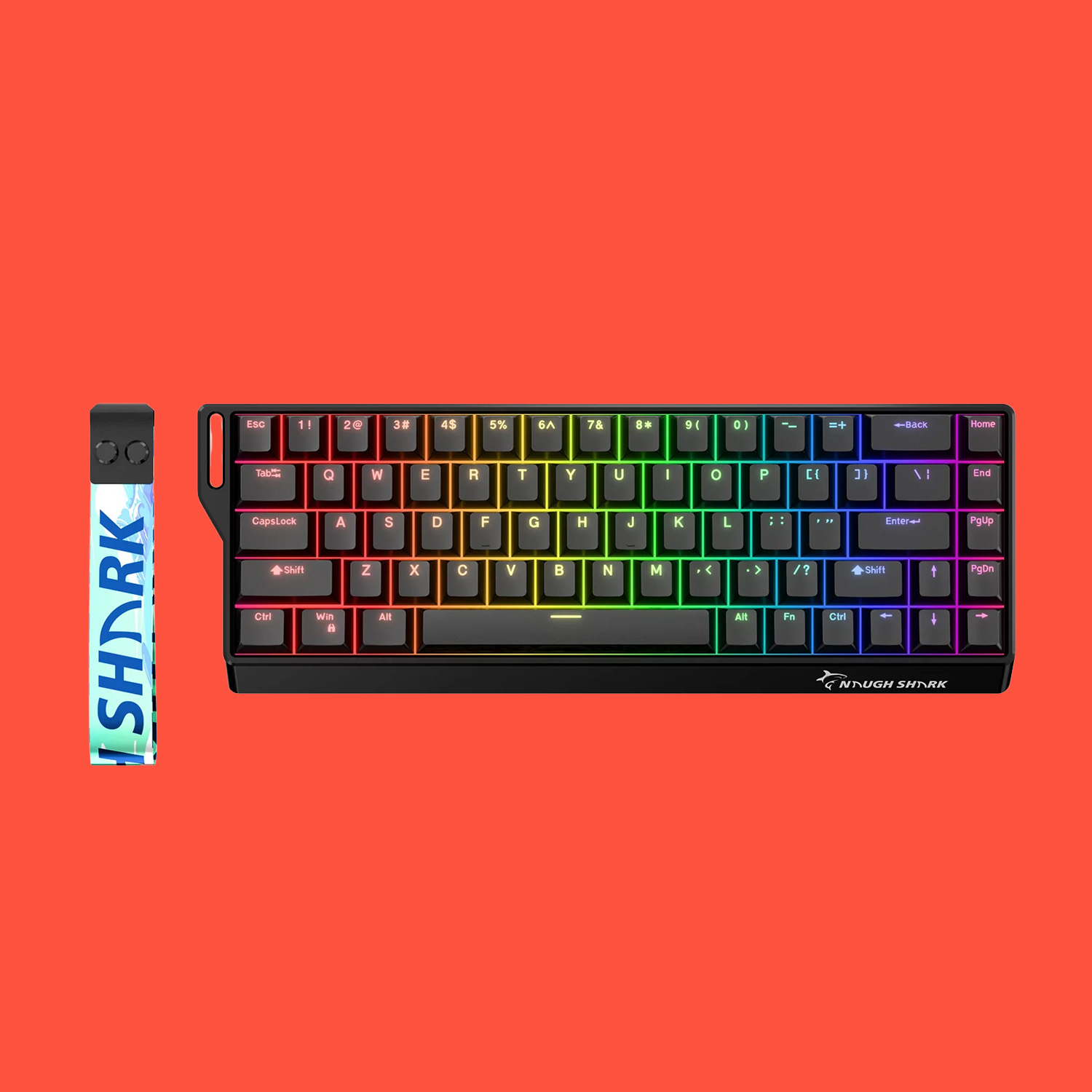 Gamakay keyboard on red background