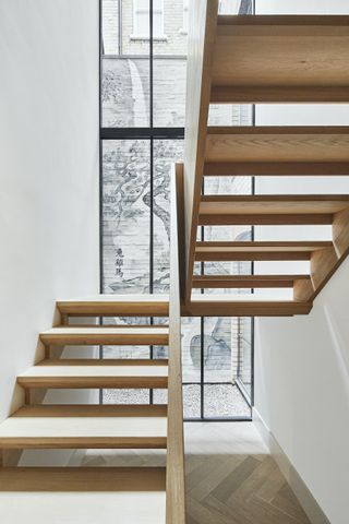 light filled staircase down to a basement conversion ideas