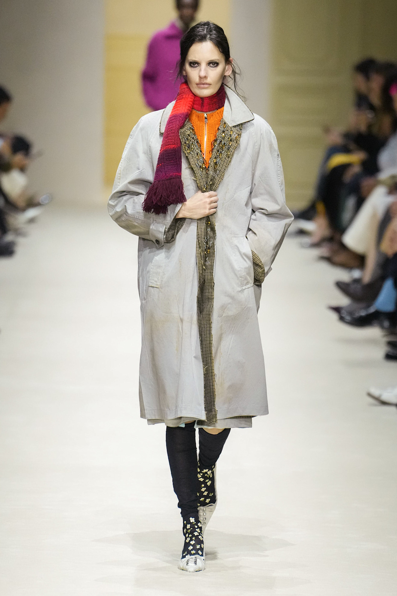 A runway look from the Prada Fall 2026 collection