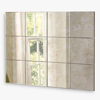 Yearn Manhattan Bevelled Glass Tile Rectangular Wall Mirror