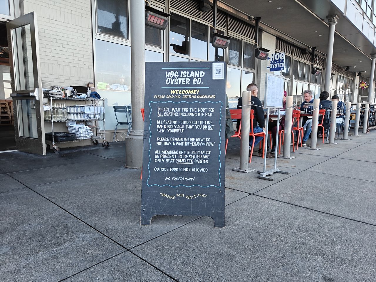Oyster Bar sign shot by OnePlus 13R