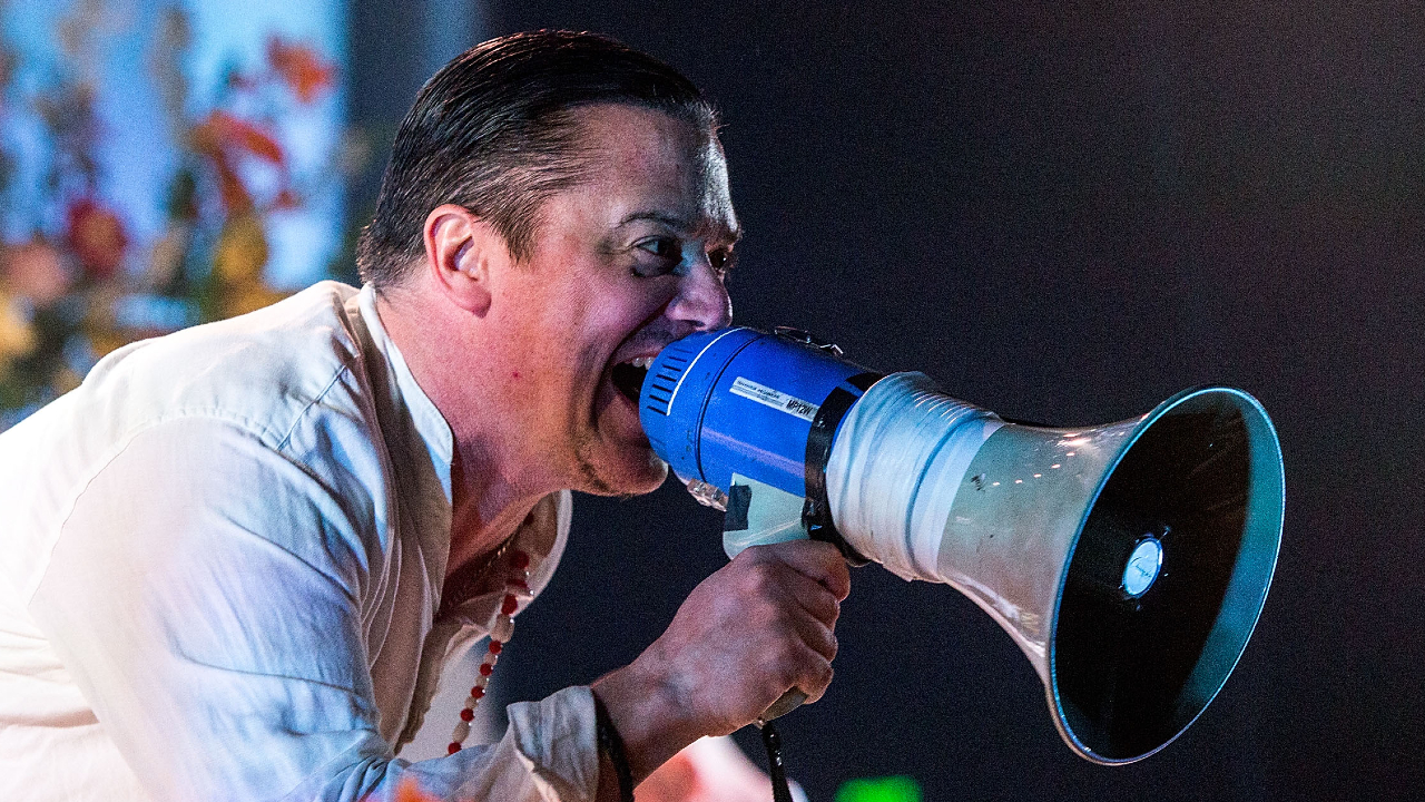 Mike Patton onstage with Faith No More in 2015