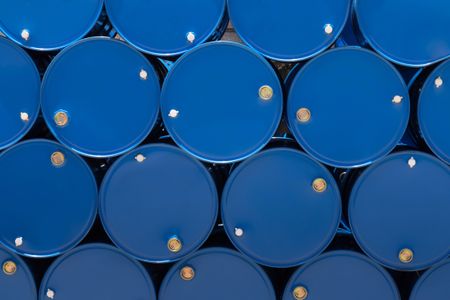 Oil barrels.