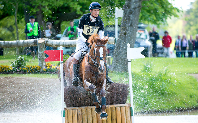 Eventing stallion Chilli Morning and William Fox-Pitt en route to their 2015 Badminton victory.