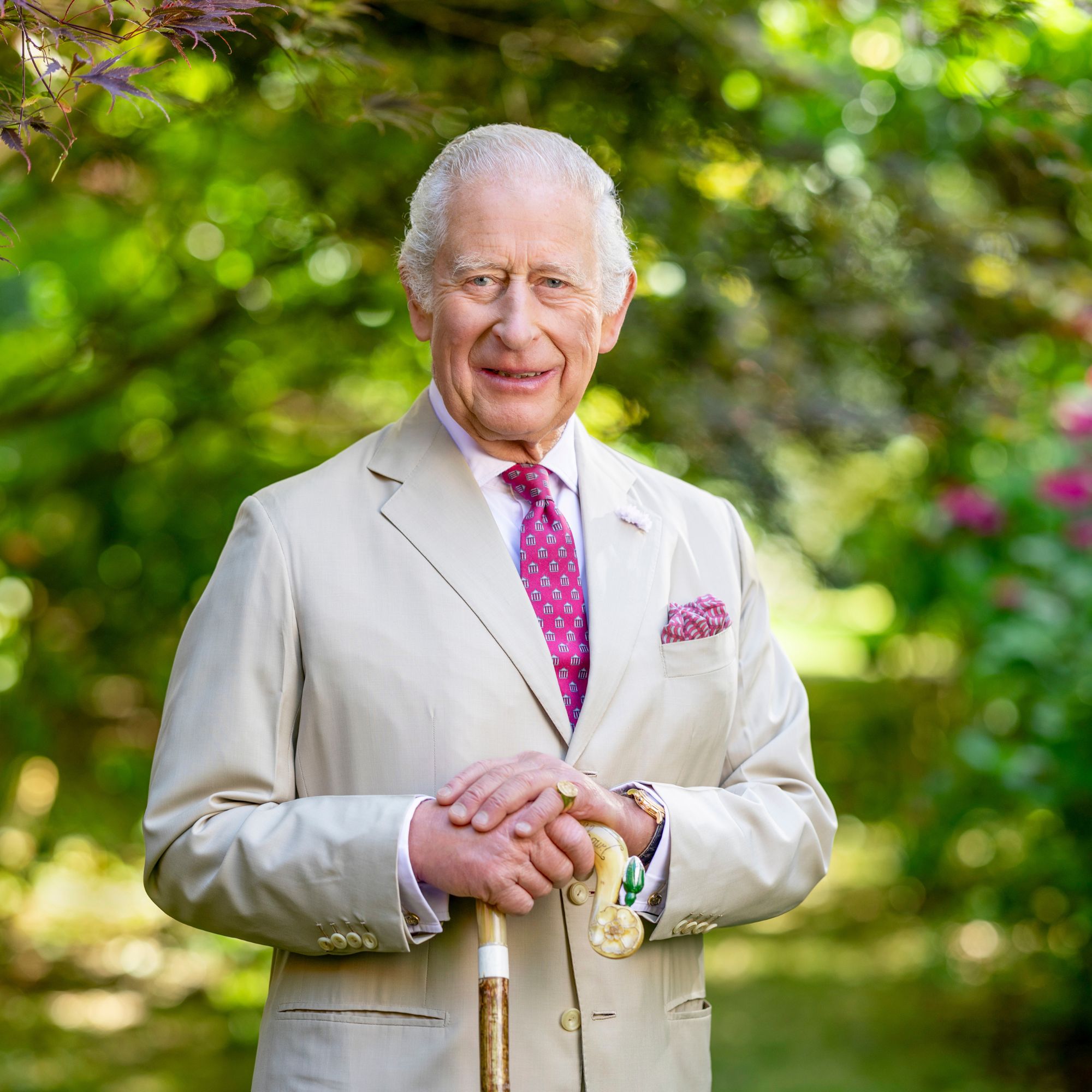 In this handout photo issued on October 8, 2025 by the King&#039;s Foundation, King Charles III is photographed in the Arboretum at Highgrove House for the Amazon Documentary on Harmony: A New Way of Looking at Our World, in July, 2025 in Tetbury, England.